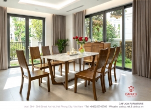 BỘ BÀN ĂN GỖ SỒI TỰ NHIÊN