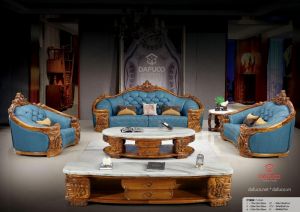Sofa gỗ mun vàng tự nhiên