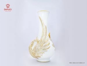 Lọ Phượng Hoàng Lửa men Bạch Ngọc